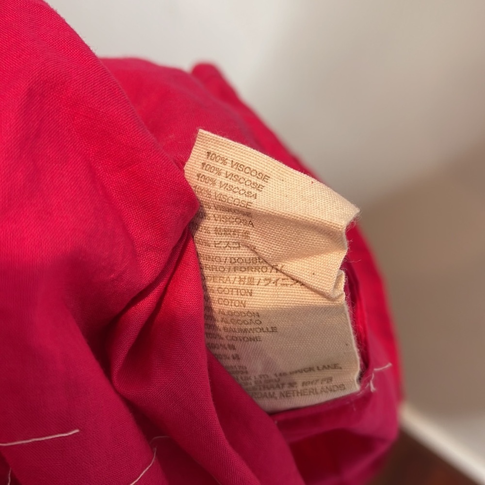Anthropologie Let‎ Me Be Cutout Tiered Dress Open Back Maxi Hot Pink Extra-Small - Picture 10 of 10